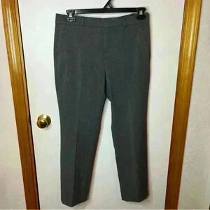 Banana Republic Ryan Trouser Pants Women 6 Gray Flat‎ Front Straight Leg Career